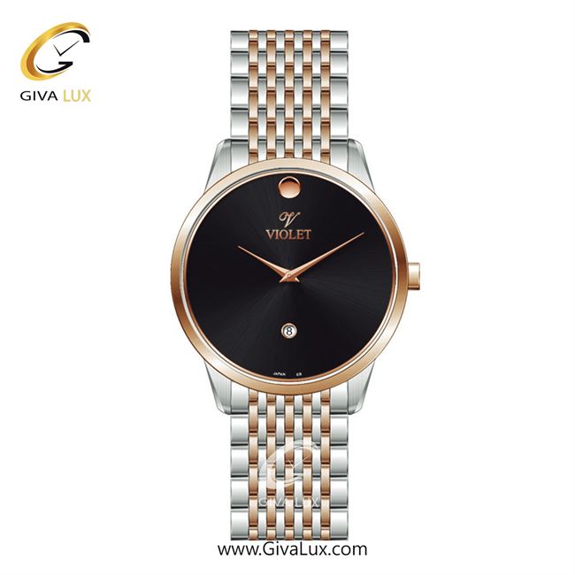 ساعت مچی اورجینال مردانه ویولت VIOLET رزگلد-نقره ای | رزگلد-نقره ای| مشکی| کد رفرنس 0550/2